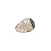 Sterling Silver Statement Ring with Blue Larimer Stone