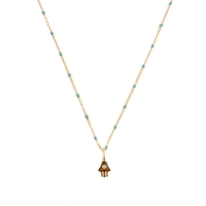 Golden Hamsa Necklace - omani online
