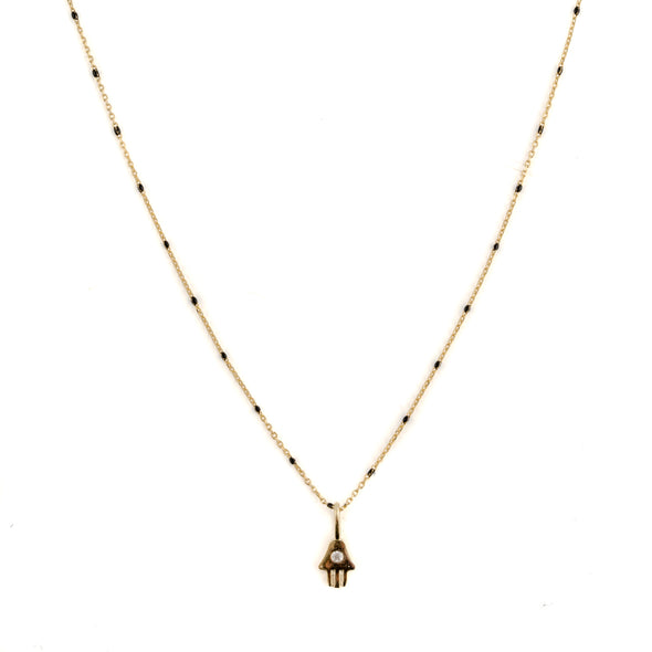 Golden Hamsa Necklace - omani online