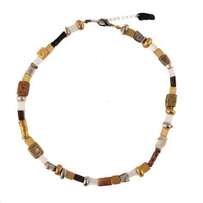 Mixed Up Metal Necklace - omani online