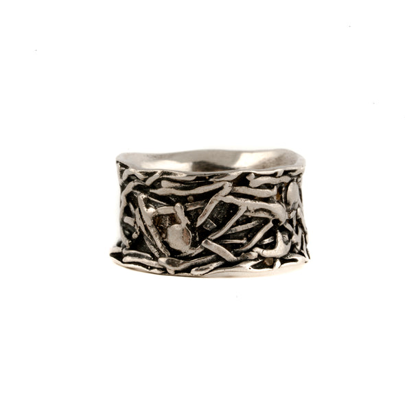 All About Texture Sterling Silver Band - omani online