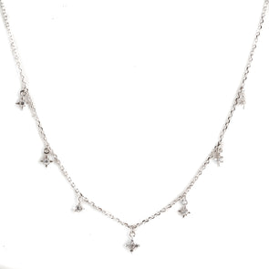 Dainty Sterling Silver Necklace with Charms