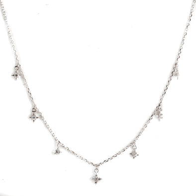 Dainty Sterling Silver Necklace with Charms