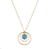 Dainty Gold Filled Necklace with Blue Stone