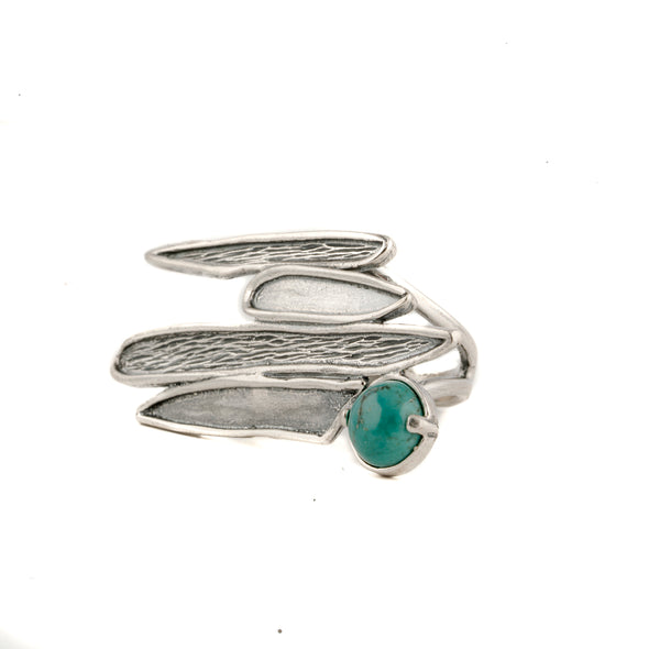 Turquoise Sterling Silver Statement Ring - omani online