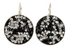 Swarovski Crystal Rock Earrings- Black/White - omani online
