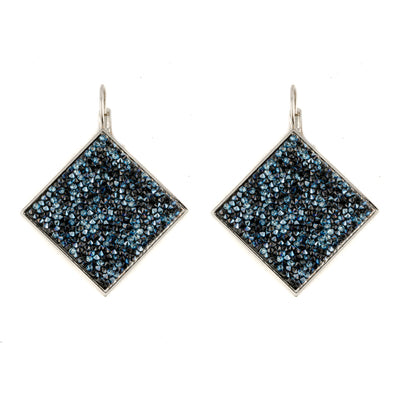 Swarovski Crystal Rock Statement Earrings-Blue - omani online