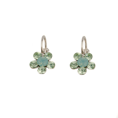 Daisy Drops - Peridot Green Swarovski Crystal Earrings - omani online