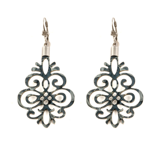 All About Fashion Earrings-Black Acryic - omani online