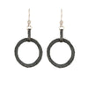 Statement Hoops Hammered and Oxidized Sterling Silver