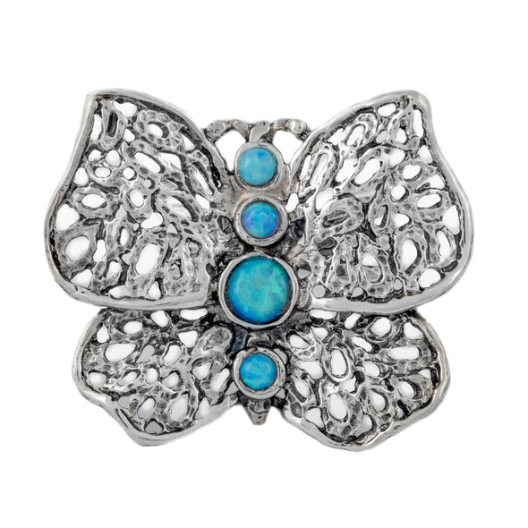 Butterfly Me Away Sterling Silver Opal Ring - omani online