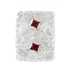 Sterling Silver Statement Ring with Garnet - omani online