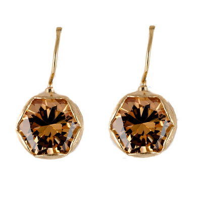 Champagne  Sterling Silver Gold Plated Earrings - omani online