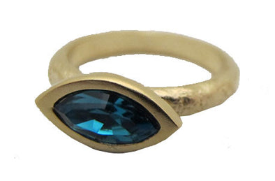 Eye See You Ring - Gold/Turquoise - omani online