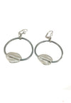 Gray Hoop and Charm Earring - omani online