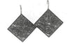 Swarovski Crystal Rock Statement Earrings- Dark Silver - omani online