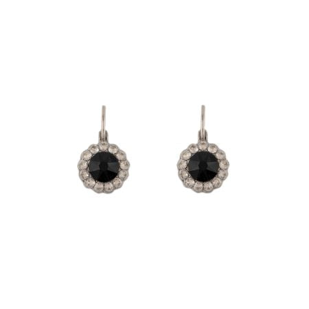 Black and White Swarovski Crystal Earrings - omani online