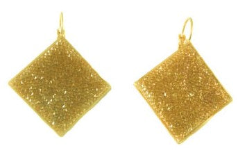 Statement Shimmer Swarovski Fine Crystal Rock Earrings- Gold - omani online