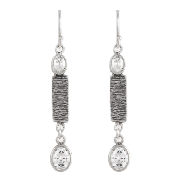 Textured Sterling Silver Earrings - omani online