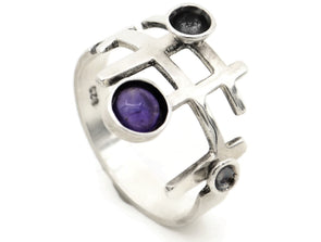 amethyst sterling silver delicate ring-omanionline