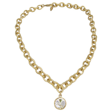 Glitz & Gold Swaovski Crystal Necklace - omani online