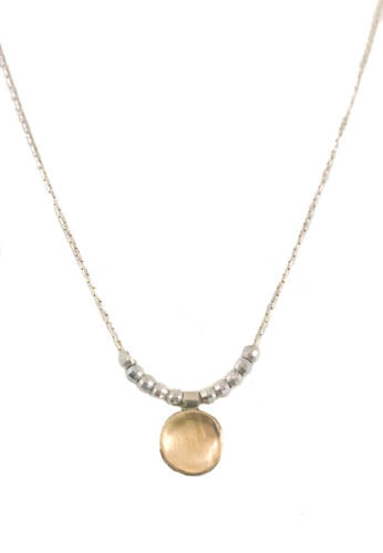 Delicate and Dainty Silver and Gold Necklace - omani online