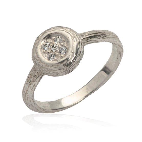 Dainty Sterling Silver Ring with Cubic Zirconia