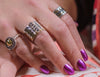 A Band Of Gold And Black Sterling Silver Ring - omani online