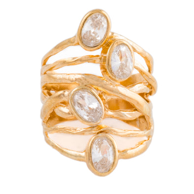 Feeling Good as Gold Plated Sterling Silver Ring - omani online