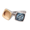 Feeling Blue Topaz and Gold Sterling Silver Ring - omani online