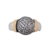 Sterling Silver Dome Ring with Cubic Zirconia - omani online