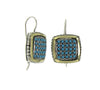 Turquoise Sterling Silver and Gold Earrings - omani online