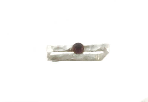Red Square Hammered Sterling Silver Ring - omani online
