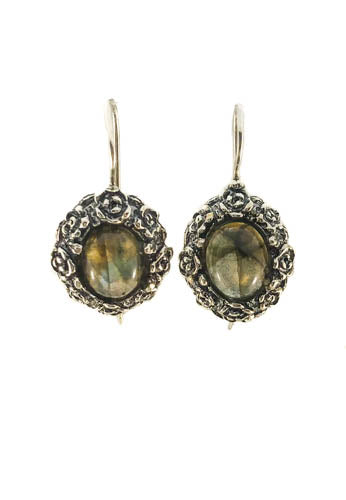 Labradorite and Sterling Silver Earrings - omani online