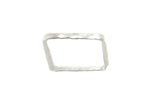 Red Square Hammered Sterling Silver Ring - omani online