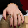 Golden Gate Spinning Ring In Gold Plated Sterling Silver - omani online