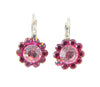 Say it with Pink Flowers Swarovski Crystal Earrings - omani online