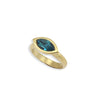 Gold Evil Eye Bracelet with Turquoise Swarovski Crystal