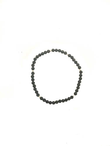 Black Onyx And Sterling Silver Stretch Bracelet - omani online